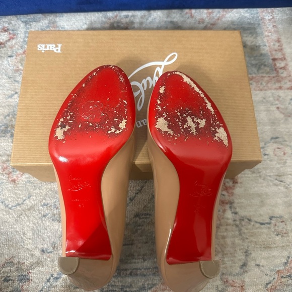 Fififa Nude Patent Leather Christian Louboutins 85mm - Picture 4 of 5